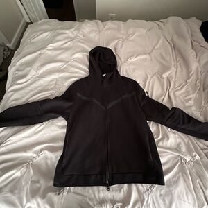 Worn Black Nike Tech Jacket Size XL